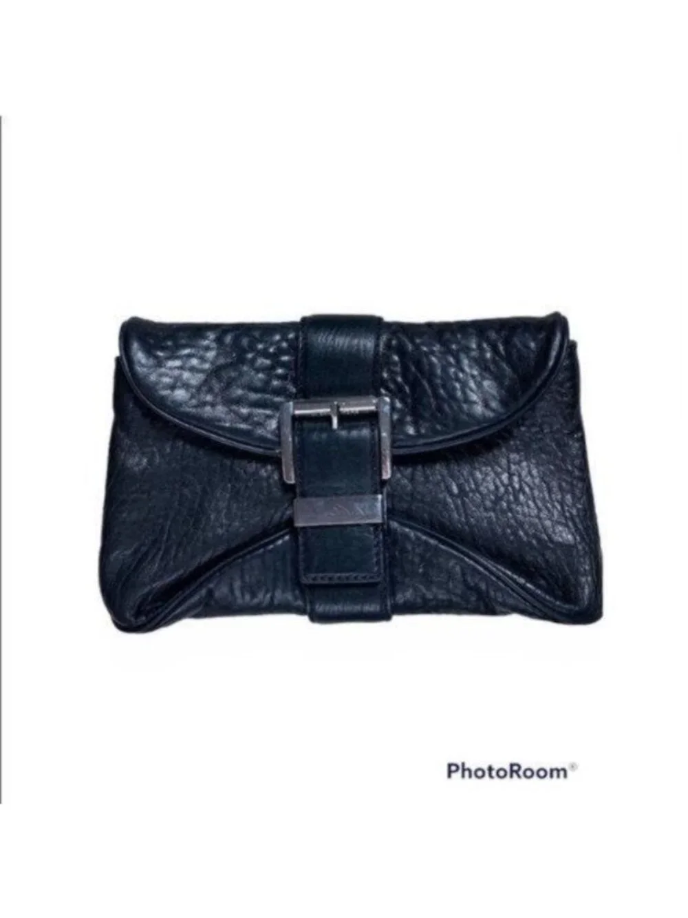 Michael Kors Leather Clutch | Black & Silver | With Dust Bag